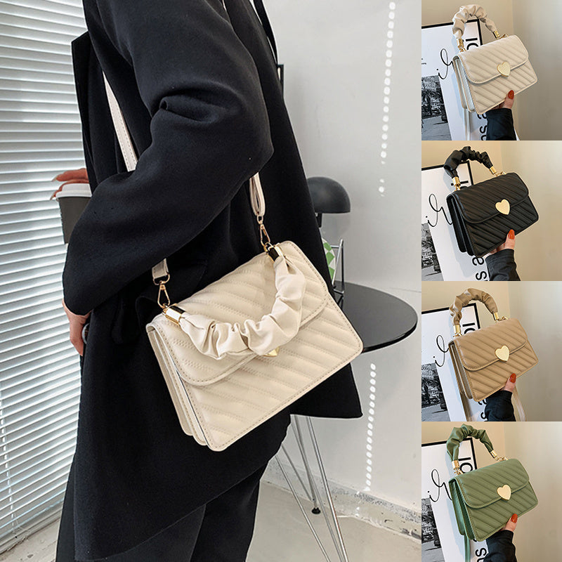 Love Metal Chain Shoulder Bag – Chic Small Square Handbag