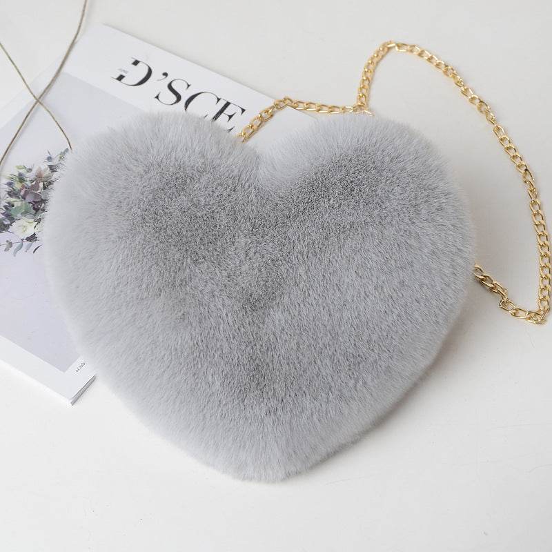 Love Bags For Women Plush Chain Shoulder Bags Valentine's Day Party Bag - Holy Mango Store