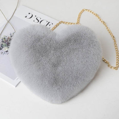 Love Bags For Women Plush Chain Shoulder Bags Valentine's Day Party Bag - Holy Mango Store