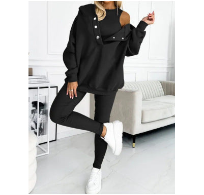 Women’s Vest Hoodie & Pants Set – Sleek 2‑ or 3‑Piece Active Luxe