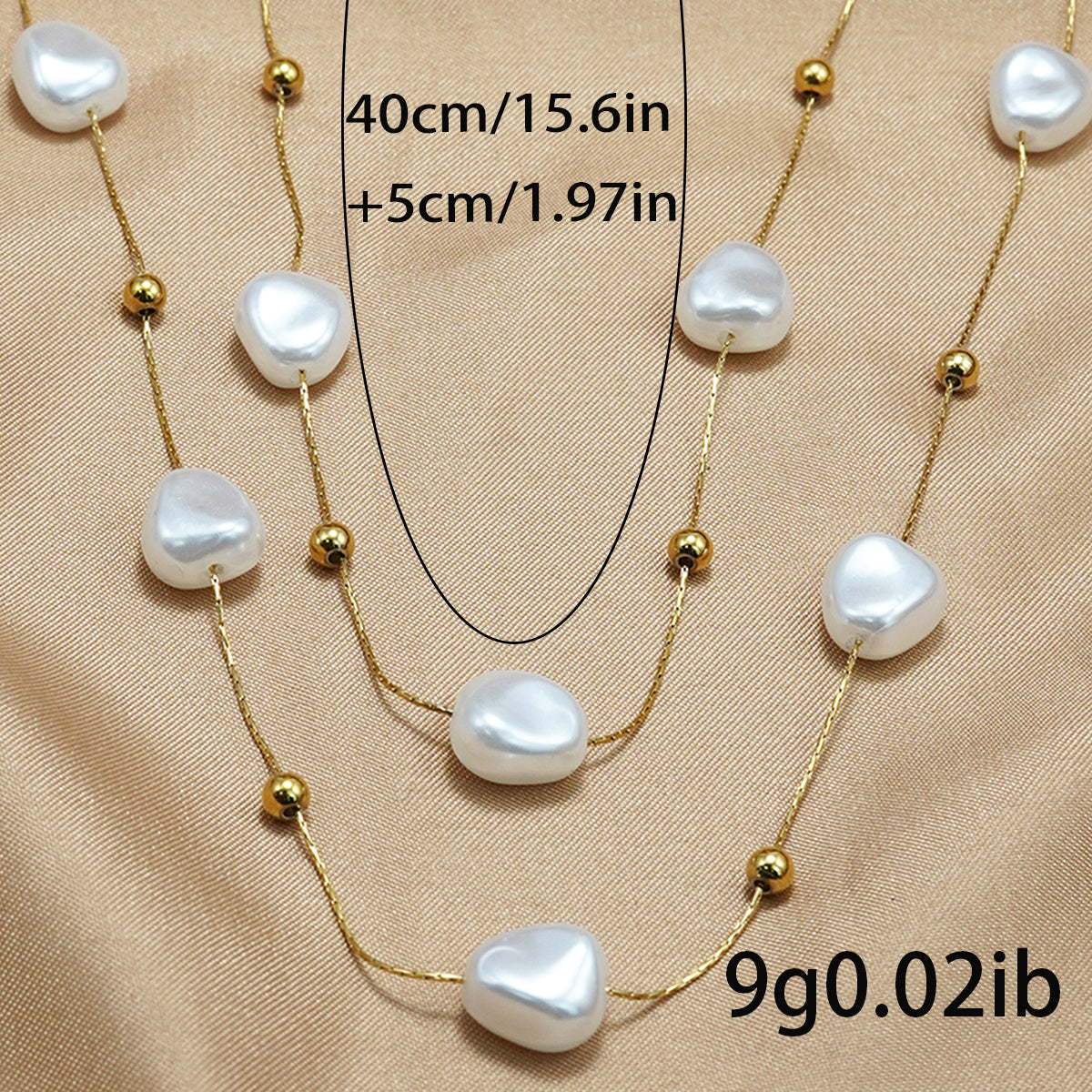 Gold Pearl Necklace – Minimalist & Handmade Elegance