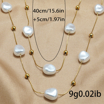 Gold Pearl Necklace – Minimalist & Handmade Elegance