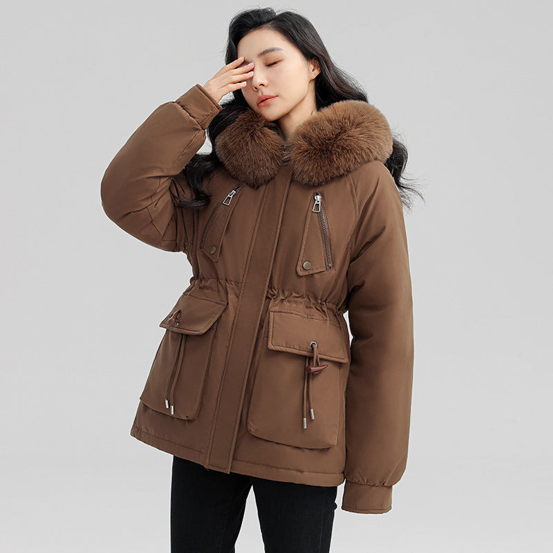 Horn Button Parka Women's Loose Coat