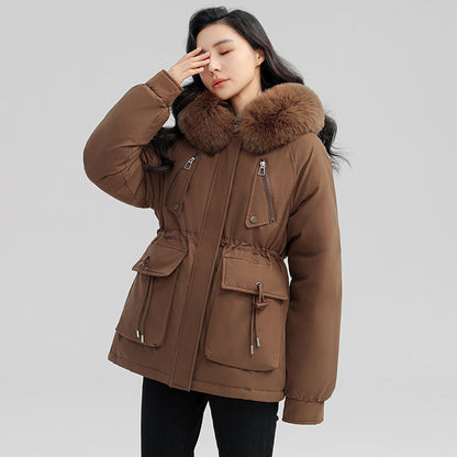 Horn Button Parka Women's Loose Coat