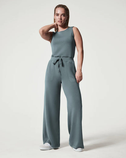 Women's Sleeveless Lace-Up Jumpsuit – One-Piece Pantsuit
