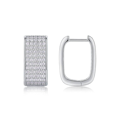 Star Light Luxury Fashion Diamond Earrings Stud Set With Mosan Diamond Silver Jewelry - Holy Mango Store