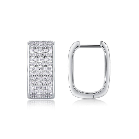 Star Light Luxury Fashion Diamond Earrings Stud Set With Mosan Diamond Silver Jewelry - Holy Mango Store