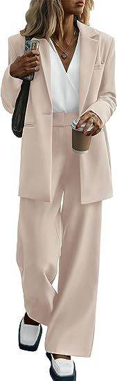 Women's Fashion Casual Solid Color Coat Trousers Suit - Holy Mango Store