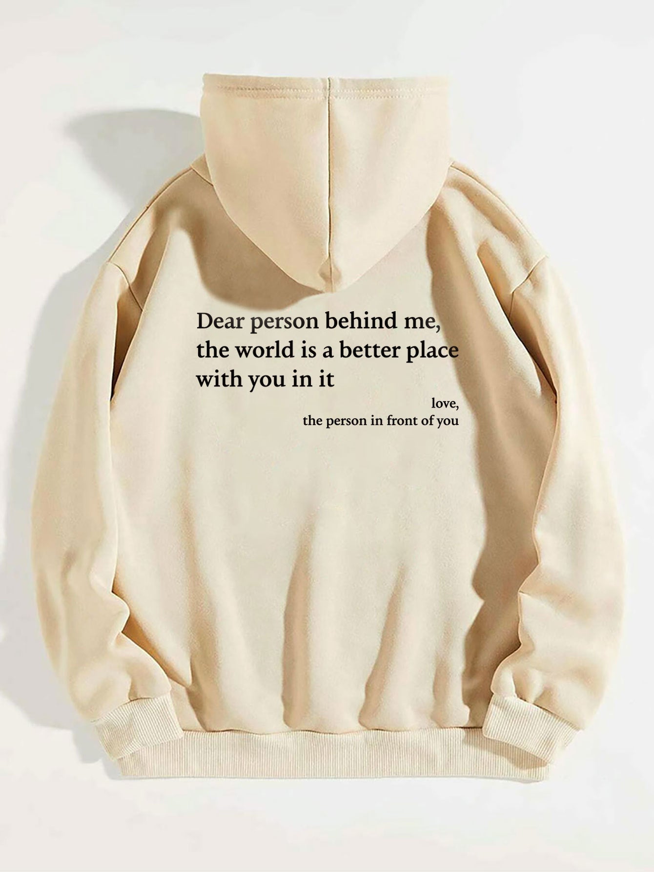 Unisex Plush Letter Hoodie – Cozy Drawstring Pullover with Kangaroo Pocket