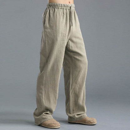 Men's Breathable Linen Loose Casual Sports Pants - Holy Mango Store