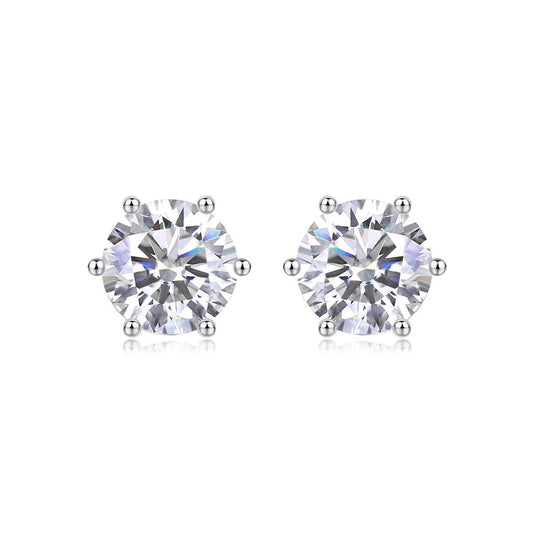 Years Quiet Good Luxury Fashion Diamond Earrings Stud Mosan Diamond Silver Jewelry - Holy Mango Store