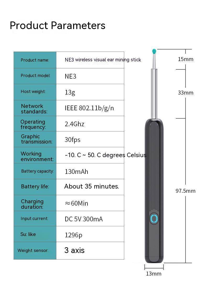 Wireless Smart HD Endoscope Luminous Ear Pick Ear Picking Tools - Holy Mango Store