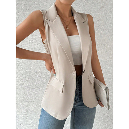 Women's Sleeveless Vest Blazer