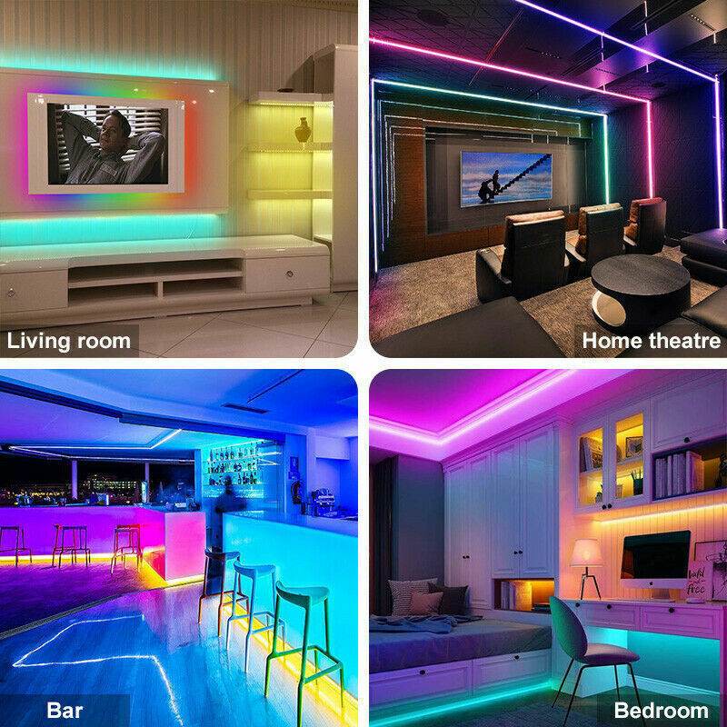BRAND NEW 5050 RGB LED Strip Bluetooth Remote Lights TV Back Lights For Bar Room - Holy Mango Store