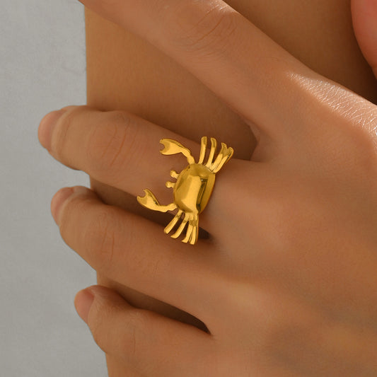 Crab Ring – 18K Gold Plated Stainless Steel