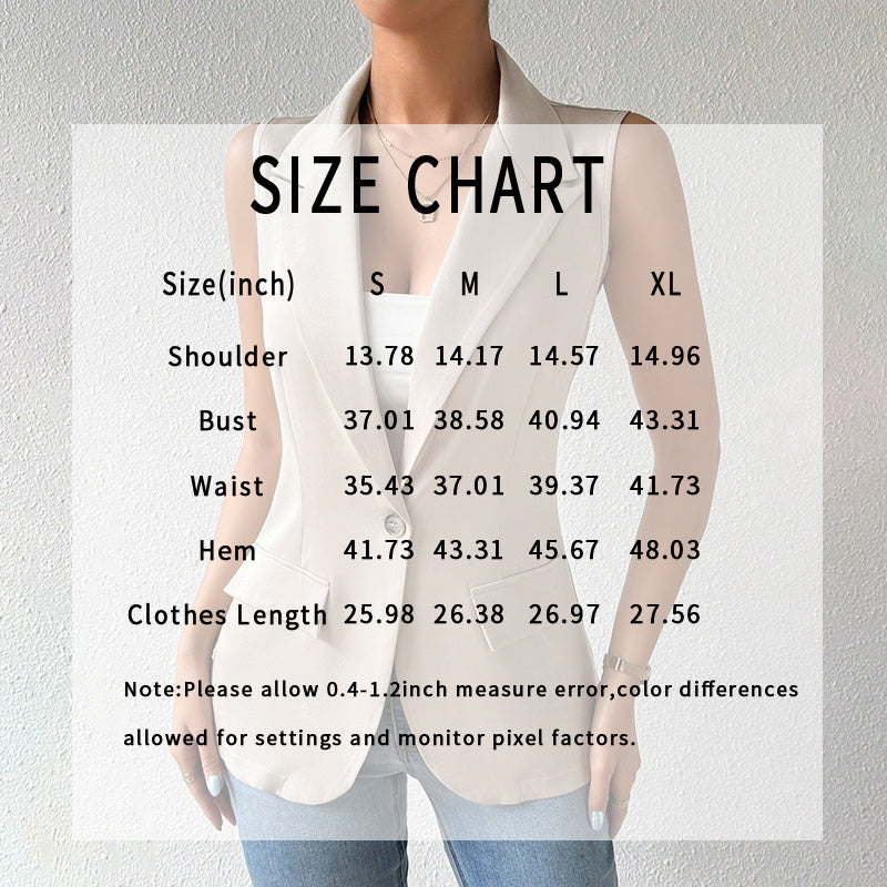 Women's Sleeveless Vest Blazer