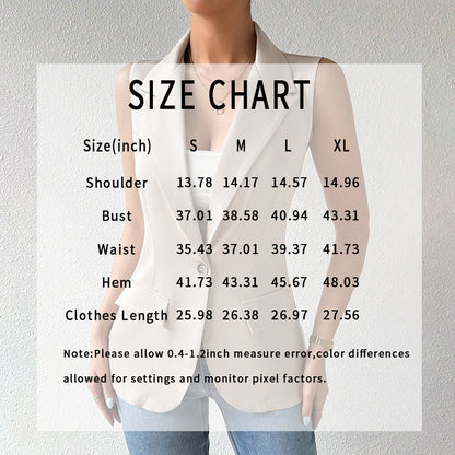 Women's Sleeveless Vest Blazer