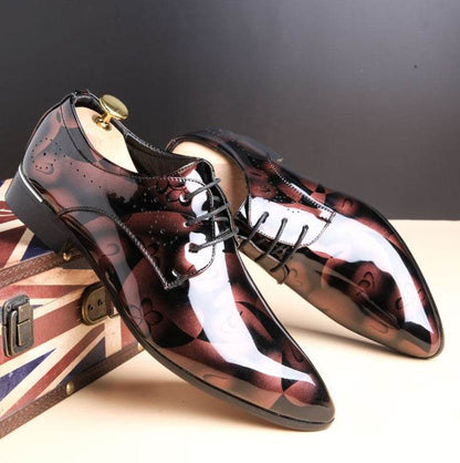 Holy Mango Store polished brown business casual shoes for men with lace-up design from men's collection