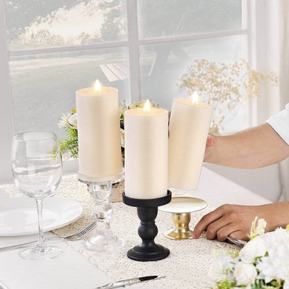VEVOR 3 Pack Unscented Pillar Candles 65 Hours Long Burning Christmas White - Holy Mango Store