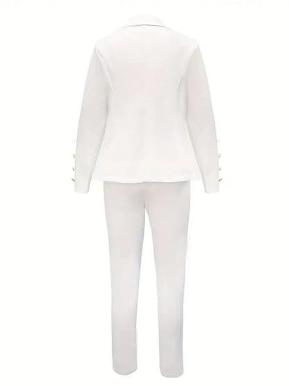 Chic Confidence Suit Set – Plus Size Blazer & Pants