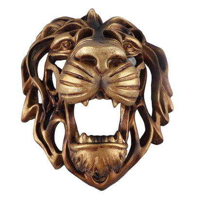 Lion Head Art Wall Decor Resin Vivid Lion Head Wall Mounted Art Sculpture for Living Room - Holy Mango Store