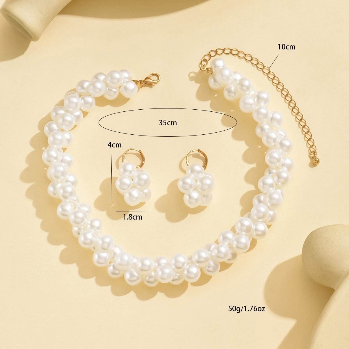 Elegant 14K Gold Pearl Jewelry Set - Timeless Elegance For Any Occasion - Holy Mango Store