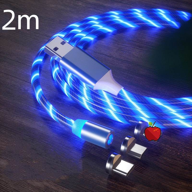 Magnetic Charging Cable Streamer Fast Charging Cable Lighting Micro USB Cable LED Magnet Charger Type-C Cable - Holy Mango Store