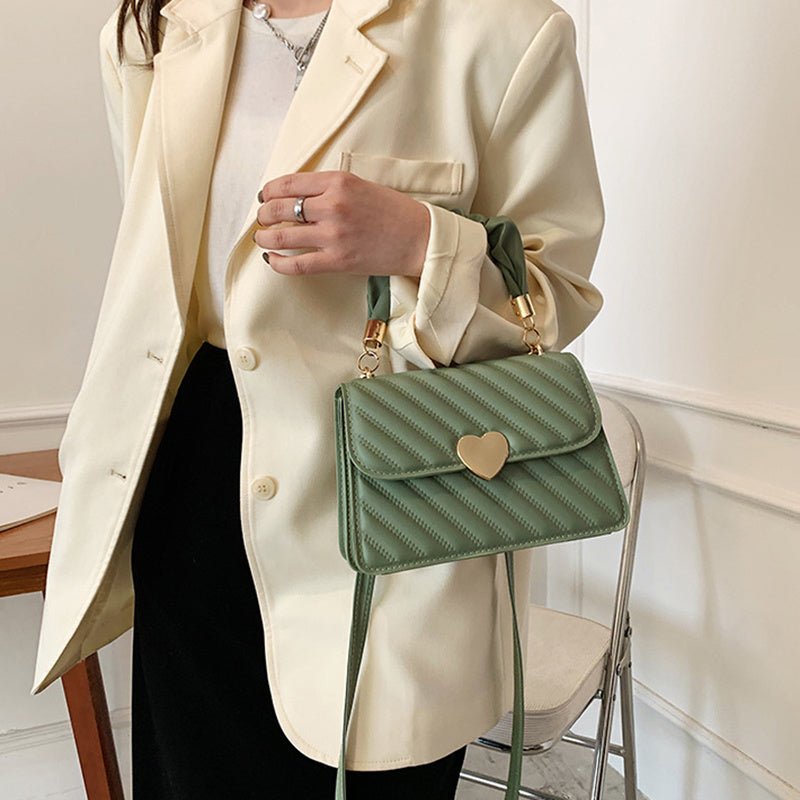 Love Metal Chain Shoulder Bag – Chic Small Square Handbag