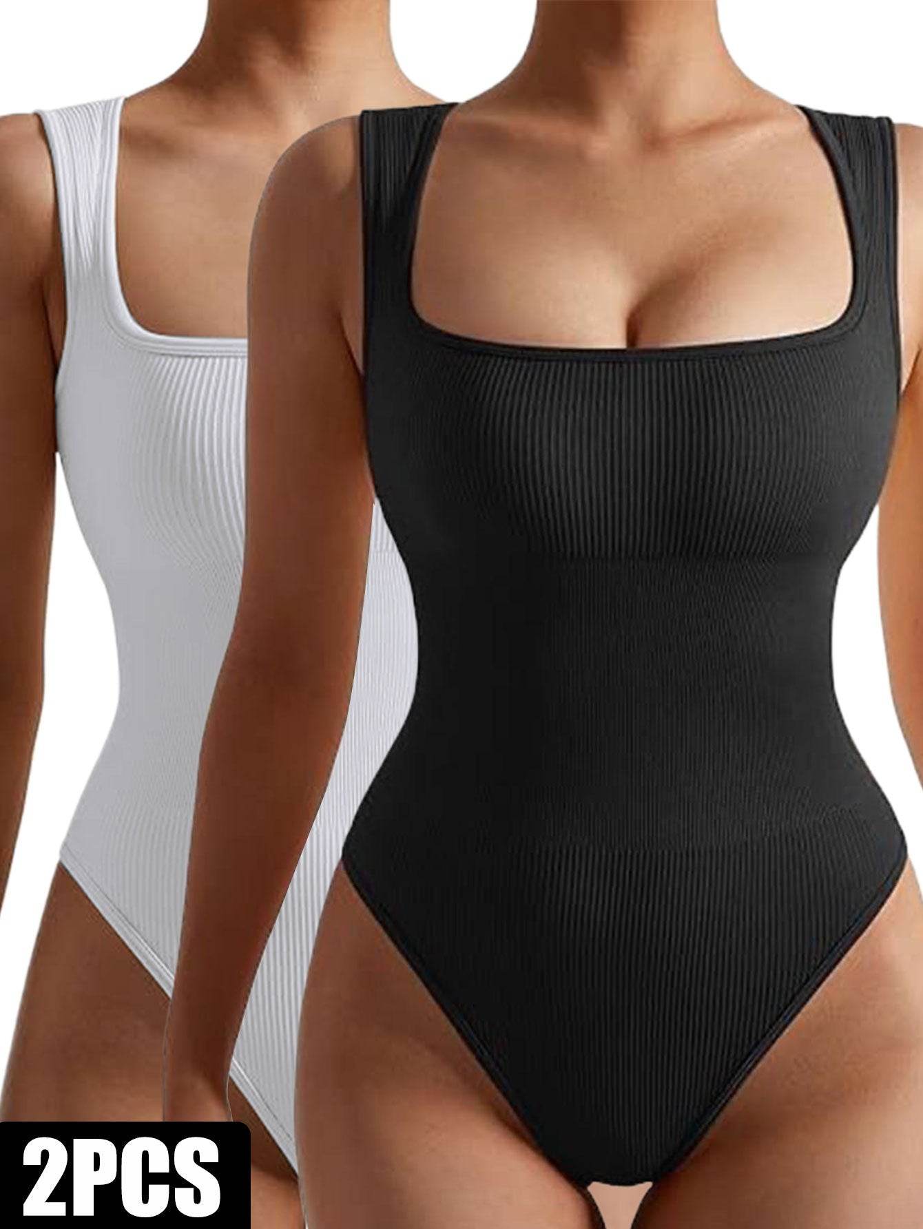 2 Pack Womens, One Piece Jumpsuits For Women, Ribbed Workout Tops For Women Clothing, Seamless Tank Tops Rompers - Holy Mango Store