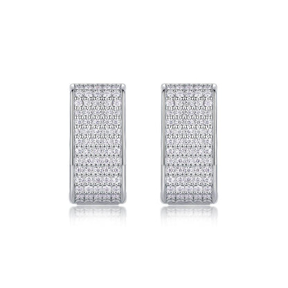 Star Light Luxury Fashion Diamond Earrings Stud Set With Mosan Diamond Silver Jewelry - Holy Mango Store