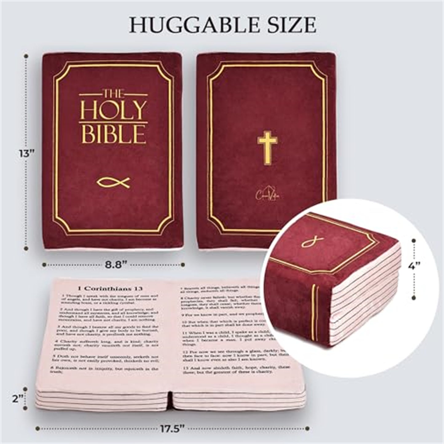 “Holy Bible” Memory-Soft Plush Pillow – Faith-Inspired Kids’ Comfort Plush