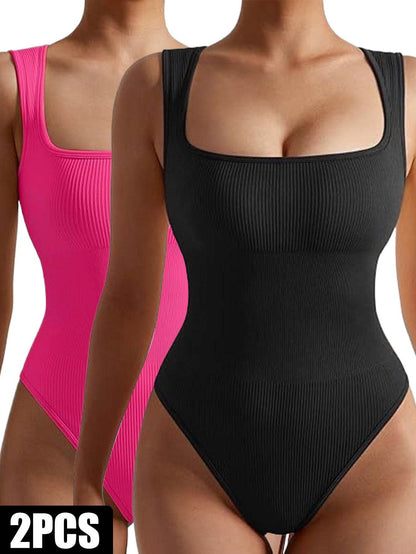 2 Pack Womens, One Piece Jumpsuits For Women, Ribbed Workout Tops For Women Clothing, Seamless Tank Tops Rompers - Holy Mango Store