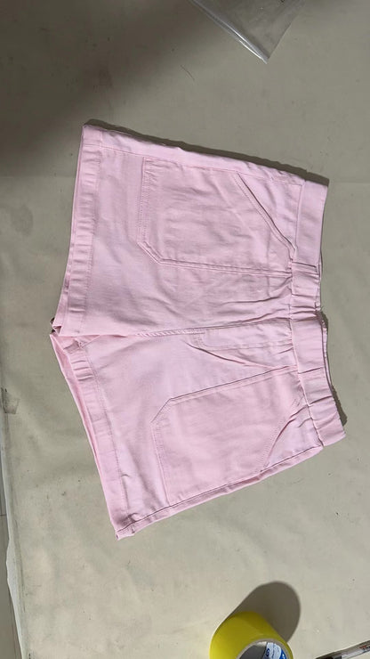 High-Waisted Utility Cotton Shorts