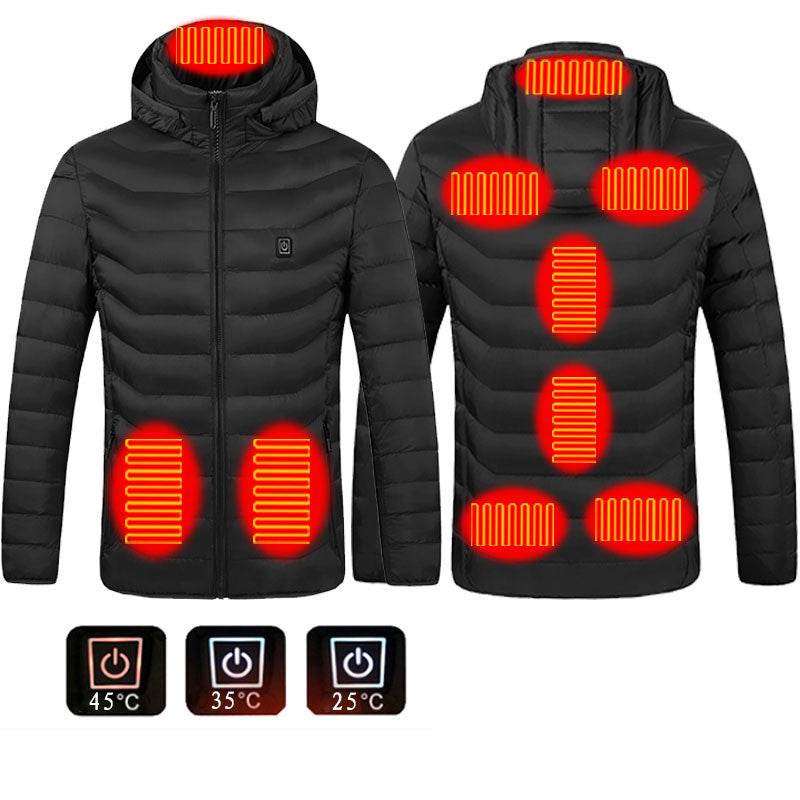 New Heated Jacket Coat USB Electric Jacket Cotton Coat Heater Thermal Clothing Heating Vest Men's Clothes Winter - Holy Mango Store