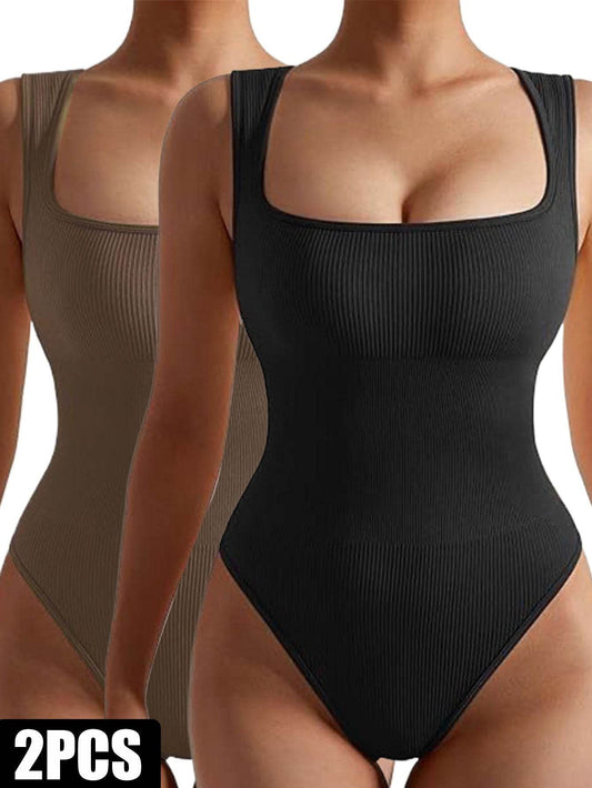 2 Pack Womens, One Piece Jumpsuits For Women, Ribbed Workout Tops For Women Clothing, Seamless Tank Tops Rompers - Holy Mango Store