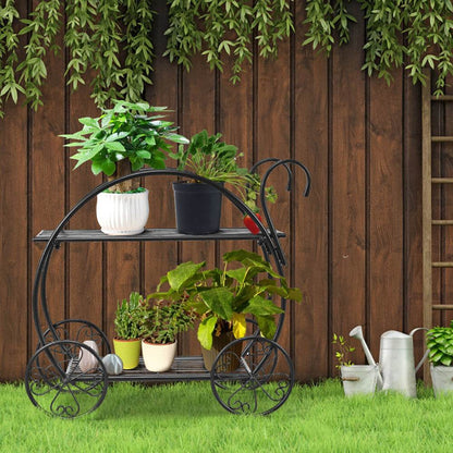 Heavy Duty Metal Flower Cart Plant Stand - Holy Mango Store