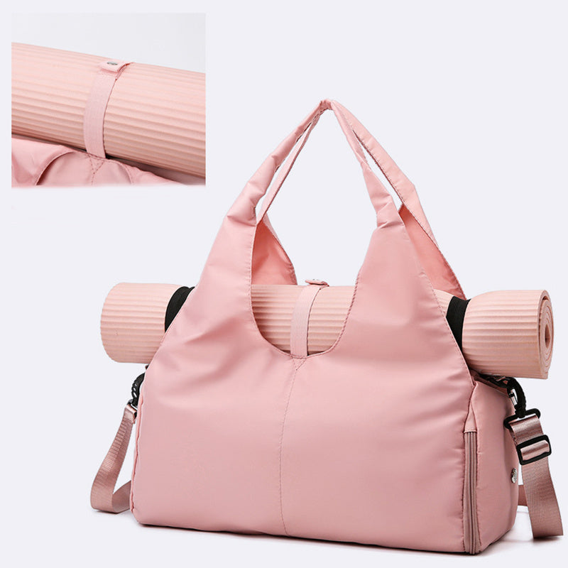 Women’s Yoga Travel Tote – With Mat Holder & Wet/Dry Separation