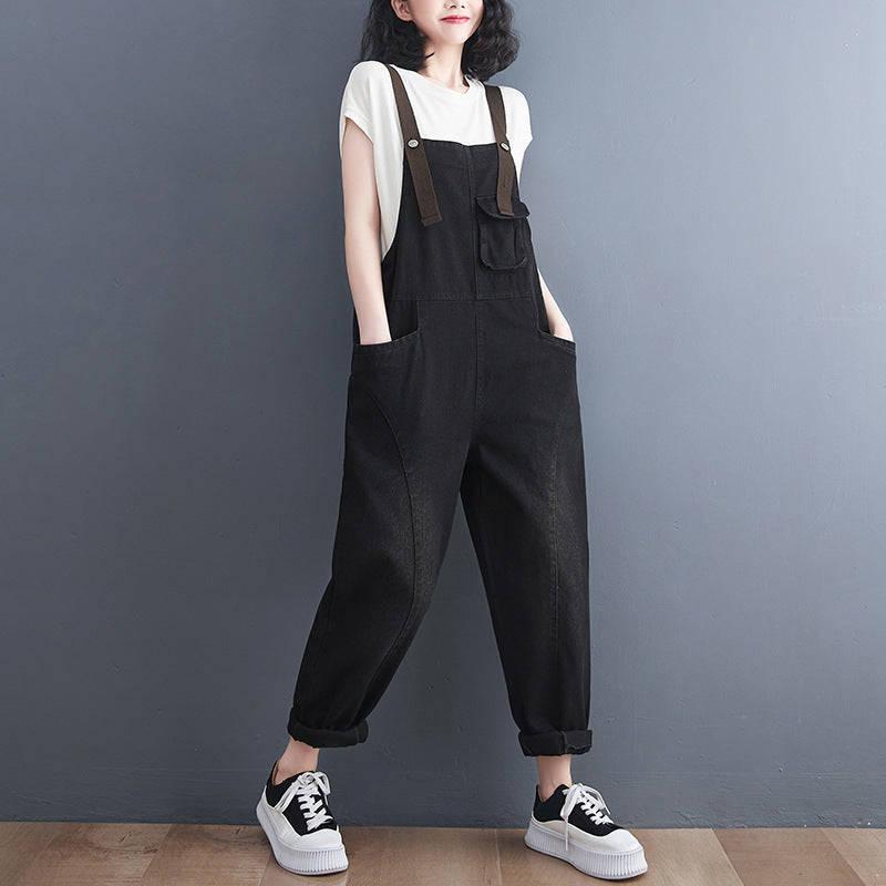 Women’s High-Waist Korean Overalls