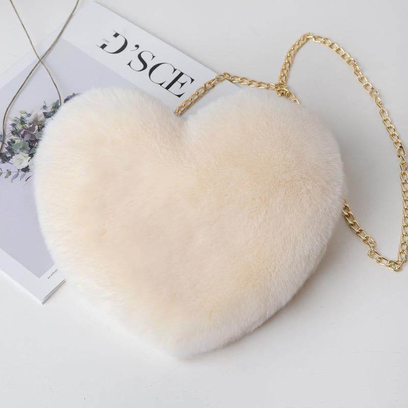 Love Bags For Women Plush Chain Shoulder Bags Valentine's Day Party Bag - Holy Mango Store