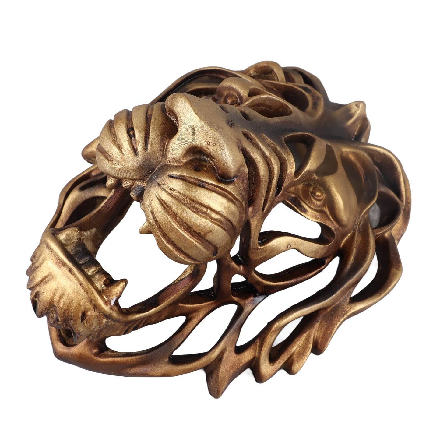 Lion Head Art Wall Decor Resin Vivid Lion Head Wall Mounted Art Sculpture for Living Room - Holy Mango Store