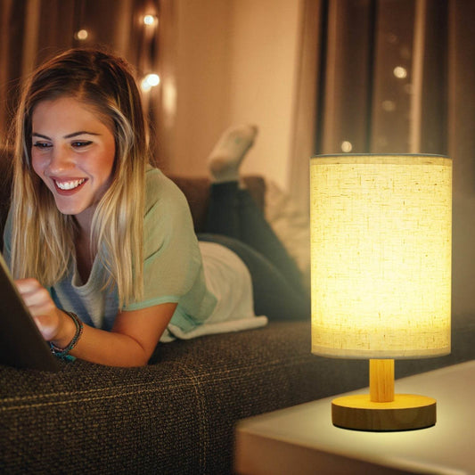 Warm White Bedside Lamp USB Plug Modern Bedroom Lamp - Holy Mango Store