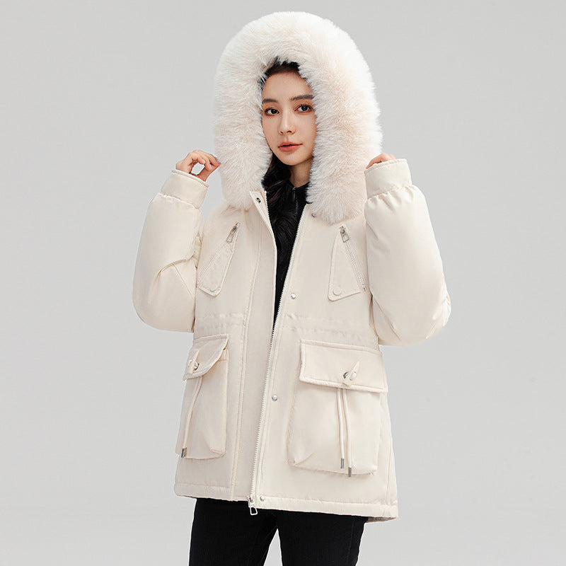 Horn Button Parka Women's Loose Coat