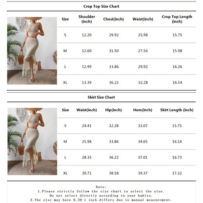 Chic 2-Piece Skirt Set – Crop Top & Bodycon Skirt
