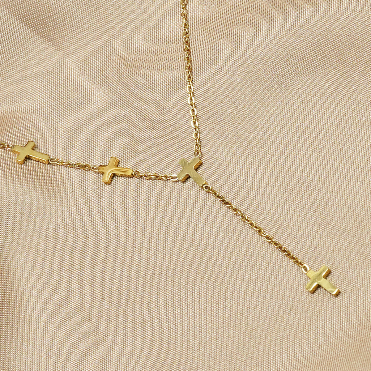 Celestial Faith Charm Necklace – 18K Gold‑Plated Stainless Steel