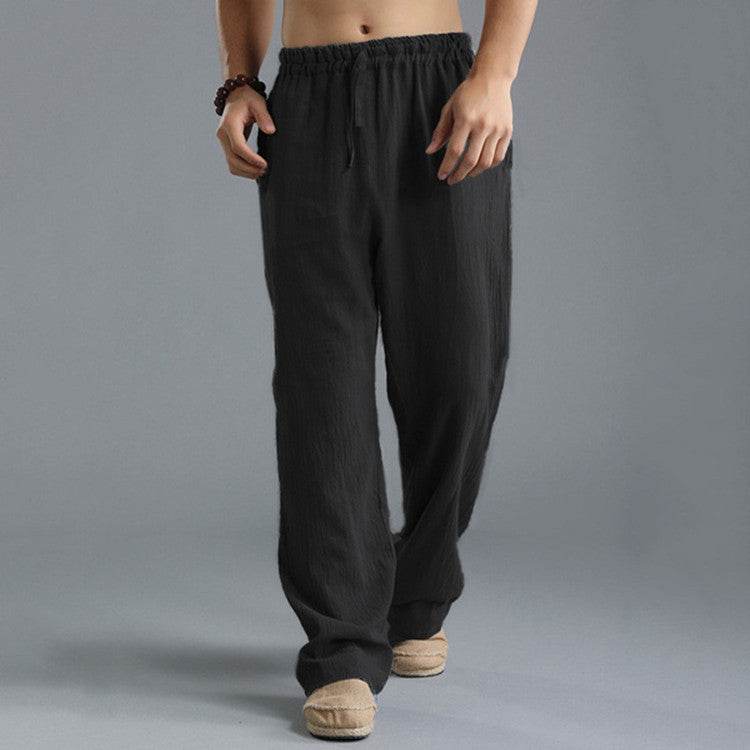 Men's Breathable Linen Loose Casual Sports Pants - Holy Mango Store