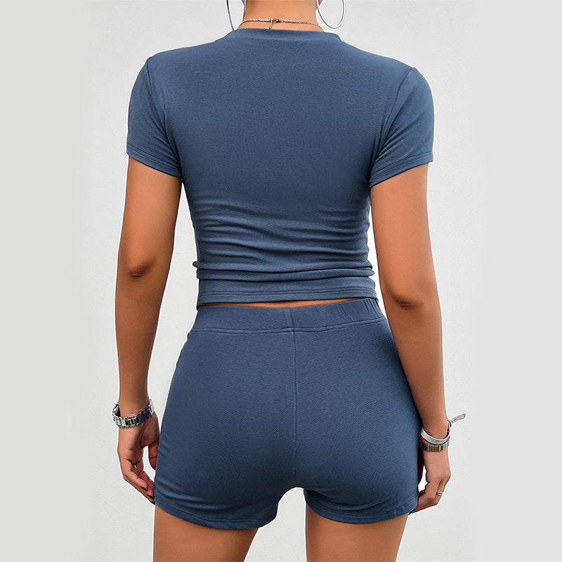 Move Freely 2-Piece Sports Set – Slim Fit Tee & Shorts