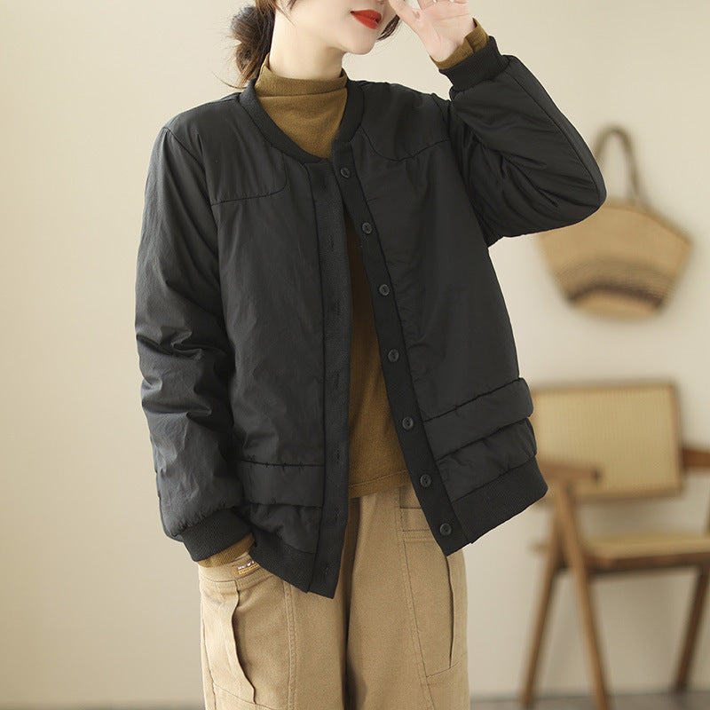 Retro Puff Cotton Jacket – Short & Cozy Winter Coat