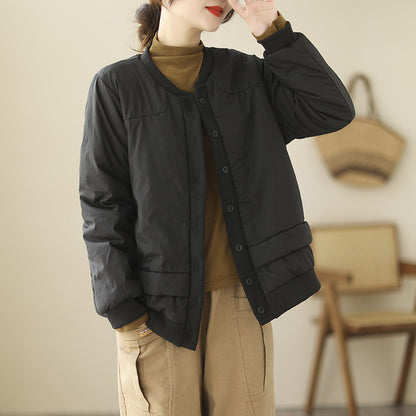 Retro Puff Cotton Jacket – Short & Cozy Winter Coat