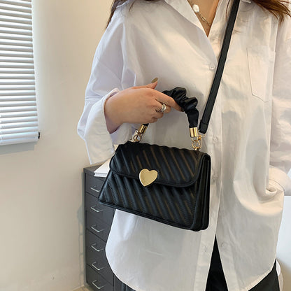 Love Metal Chain Shoulder Bag – Chic Small Square Handbag