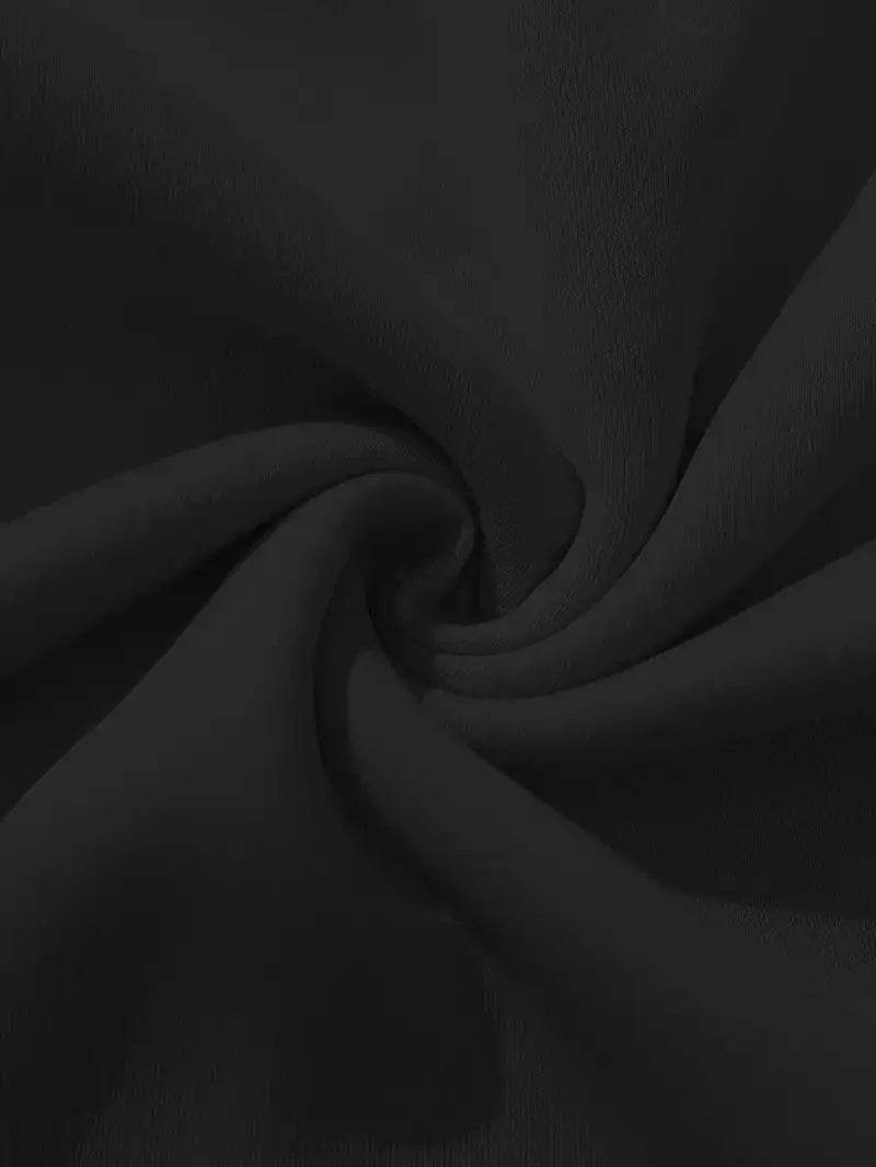 Close-up of black fabric texture for faith hoodie for women from Holy Mango Store Blessed Goods